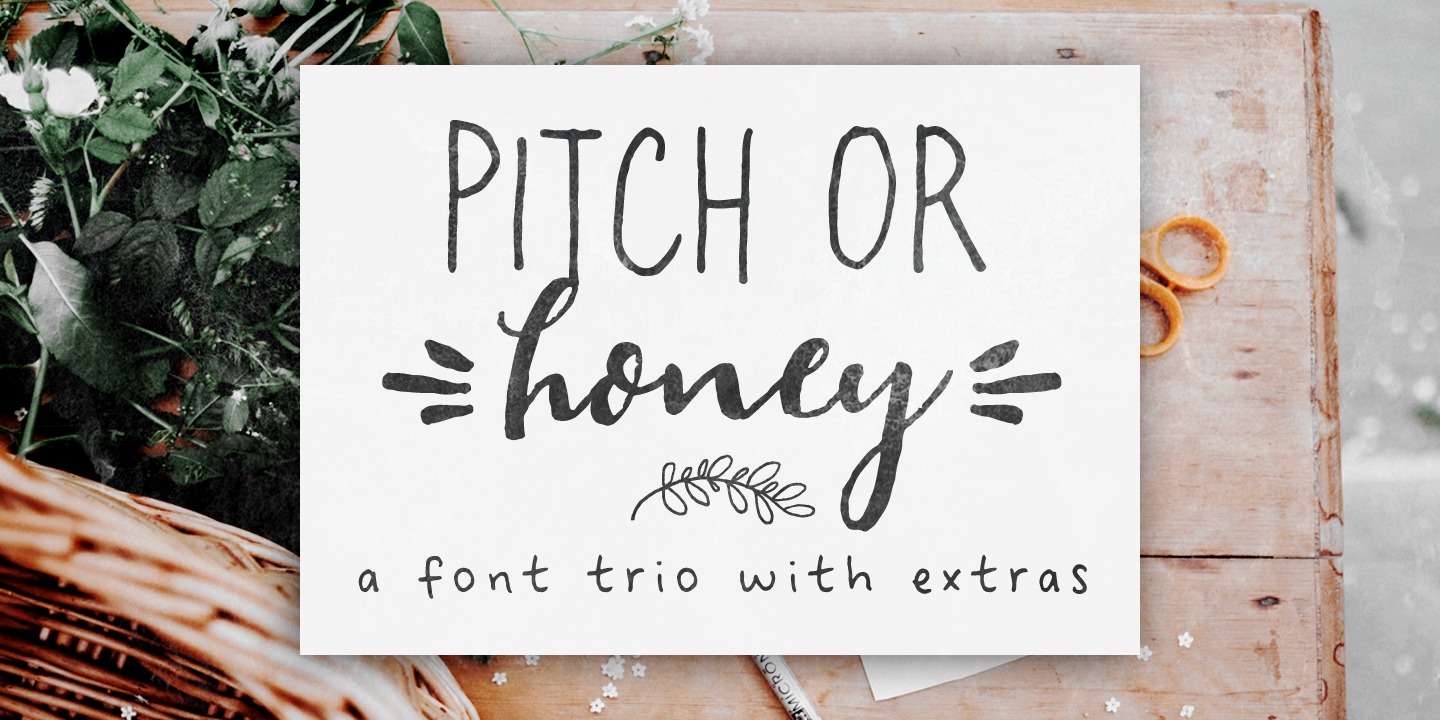 Pitch Or Honey Slant Font preview